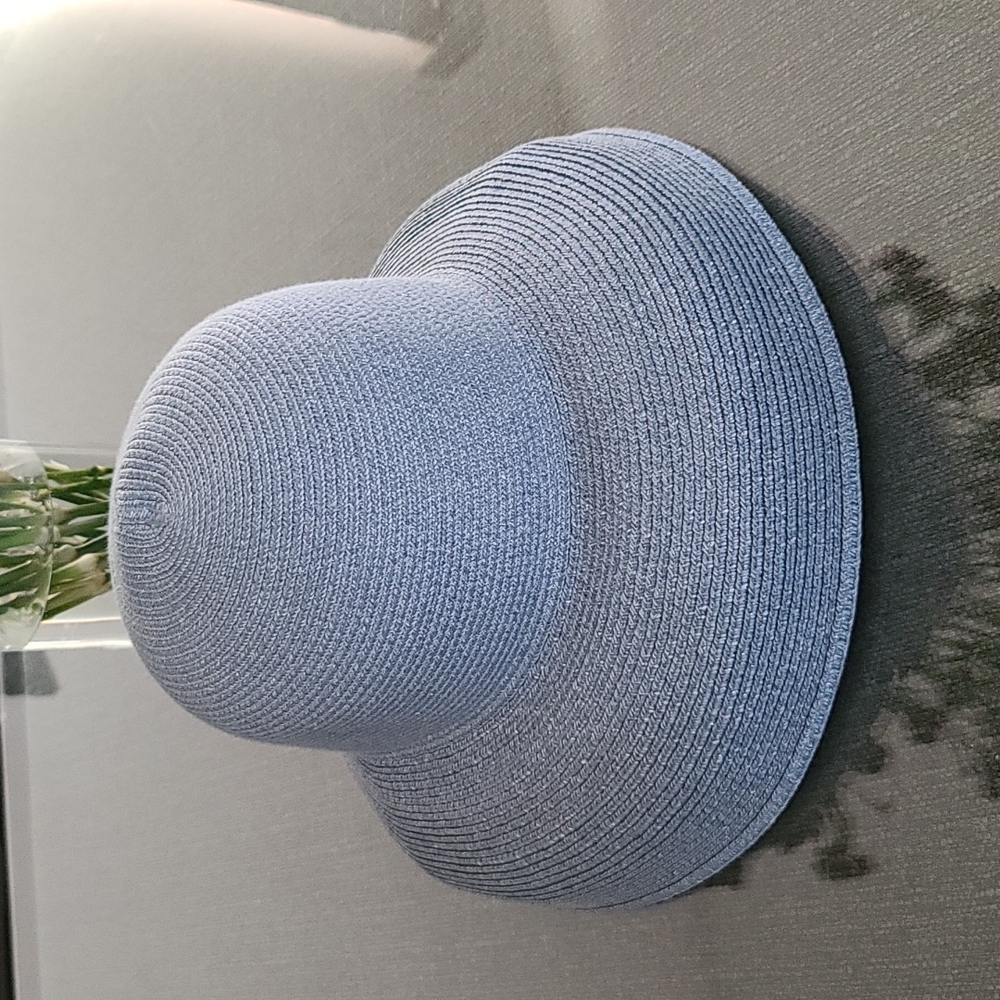 VINTAGE BETMAR NY Blue Oversized Floppy Hat Packable Beach Travel Sun Luxe - Picture 12 of 16